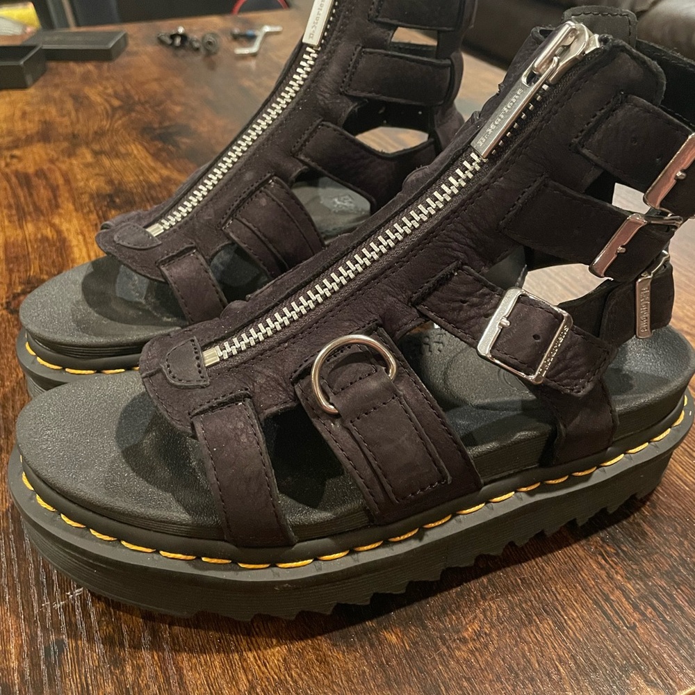 Dr. Martens Black Gladiator Sandals